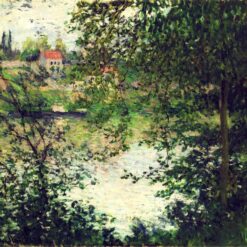 Monet Île de la Grande Jatte Through the Trees (1878) - Impressionist Landscape Oil Painting - Made-to-Order from Dafen Village
