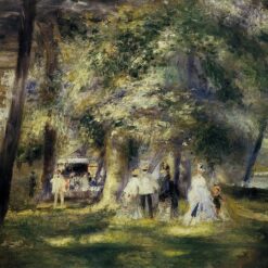 Pierre-Auguste Renoir "In St Cloud Park" (1866) – Handcrafted Oil Painting Reproduction for Elegant Landscape and Park Decor
