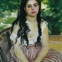 Pierre-Auguste Renoir "In Summer (The Gypsy)" 1868 – Oil Painting Reproduction – Hand-painted Masterpiece from Dafen Village