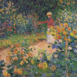 Claude Monet In the Garden (1895) - Realistic Oil Painting Reproduction for Home Décor from Dafen Village