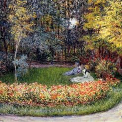 Claude Monet Impressionist Garden Painting – 'In the Garden' (1875) – Custom Oil Painting for Modern Home