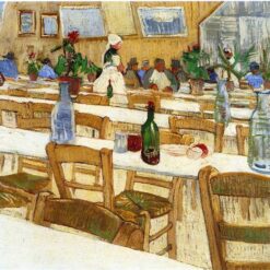 Dafen Village Art Studio's Recreation of Vincent van Gogh’s Interior of a Restaurant (1887) – Fine Art Oil Painting