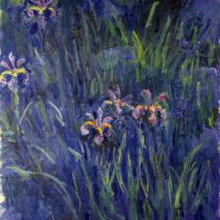 Impressionist Irises 2 Oil Painting by Claude Monet - Handcrafted Floral Canvas Art from Dafen Village Artists