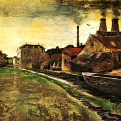 1882 Vincent van Gogh Iron Mill in The Hague - Custom Oil Painting Reproduction by Dafen Village Artisans
