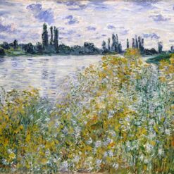 Impressionist Isle of Flowers on Seine near Vetheuil by Claude Monet (1880) - Custom Oil Painting for Art Lovers, Dafen Village Studio