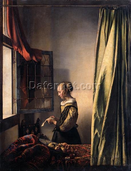 Buy Johannes Vermeer ‘Girl Reading a Letter at an Open Window’ (1657) – A Timeless Scene of Elegance and Thoughtfulness