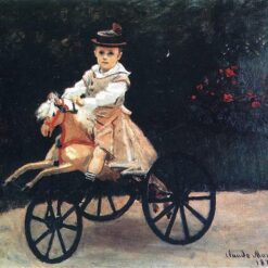 Jean Monet on a Mechanical Horse 1872 - Claude Monet Oil Painting Reproduction | Dafen Village Fine Art Studio