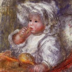 Pierre-Auguste Renoir "Jean Renoir in a Chair (Child with a Biscuit)" c.1895 – Oil Painting Reproduction – Hand-painted Masterpiece from Dafen Village