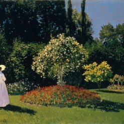Jeanne-Marguerite Lecadre in the Garden, 1866 by Claude Monet - Hand-painted Oil Painting Reproduction