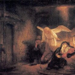 Buy Rembrandt 'Joseph's Dream in the Stable in Bethlehem' 1645 – A Tender Vision of Faith and Prophecy