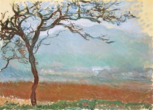 Reproducción en óleo de un cuadro impresionista: «Paisaje en Giverny», de Claude Monet – Cuadro en óleo personalizado para tu hogar