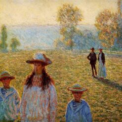 Vibrant Impressionist Landscape at Giverny (1888) by Claude Monet - Hand-Painted Oil Art for Your Wall