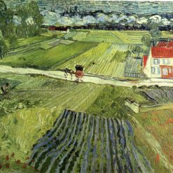 Landscape with Carriage and Train (1890) by Vincent van Gogh – Beautifully Hand-Painted Oil Artwork from Dafen Village Studio