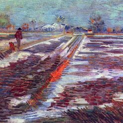 1888 Vincent van Gogh Landscape with Snow - High-Quality Oil Painting, Dafen Village Custom Art