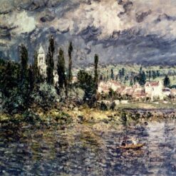 Impressionist Masterpiece: Landscape with Thunderstorm (1880) by Claude Monet – Dafen Village Studio Custom Oil Painting