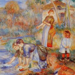 Pierre-Auguste Renoir "Laundresses" c. 1888 – Oil Painting Reproduction – Hand-painted Masterpiece from Dafen Village