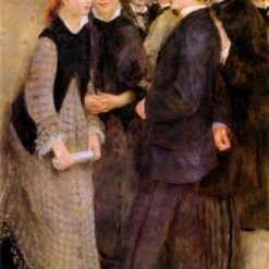 Pierre-Auguste Renoir "Leaving the Conservatoire" 1877 – Handcrafted Oil Painting Reproduction for Elegant Portrait and French Art Decor