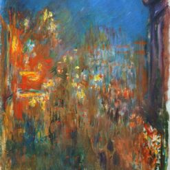 Leicester Square at Night by Claude Monet - 1901 Oil Painting Reproduction - Beautiful Custom Artwork by Dafen Village Artists