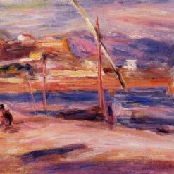 Pierre-Auguste Renoir "Lighthouse and Fort Carre, Antibes" 1916 – Handcrafted Oil Painting Reproduction for Coastal Landscape and Seaside Art Decor