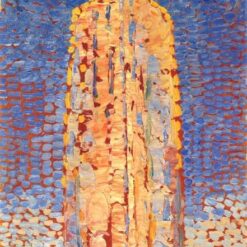 Lighthouse in Westkapelle by Piet Mondrian - Authentic Hand-Painted Oil Painting on Canvas | Dutch Coastal Landscape Art
