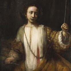 Hand-painted Rembrandt 'Lucretia' 1666 – A Masterpiece of Emotion and Composition