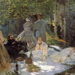 Custom Oil Painting of Claude Monet's Lunch on the Grass (Central Panel), 1865 - Hand-Painted Masterpiece from Dafen Village Studio