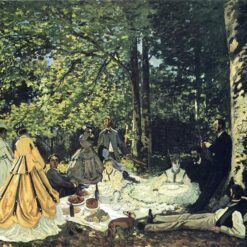 Hand-Painted Claude Monet Luncheon on the Grass (1865) Oil Painting - Classic Impressionist Artwork by Dafen Village Artist