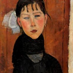 Marie, Daughter of the People" by Amedeo Modigliani - 1918 Oil Painting Reproduction | Beautiful Hand-Painted Canvas Artwork for Art Collectors