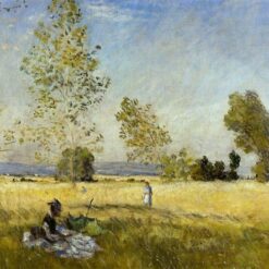 Meadow at Bezons (1874) by Claude Monet – Fine Art Oil Painting Reproduction for Modern Home, Handcrafted in Dafen Village
