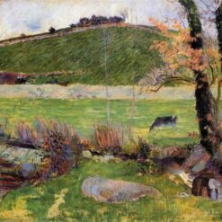 Buy Paul Gauguin's "Meadow at the Banks of Aven" 1888 - Custom Oil Painting Reproduction | Scenic Canvas Artwork