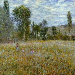 Impressionist Oil Painting: Claude Monet's 1879 Meadow | Custom Paintings from Dafen Village Studio