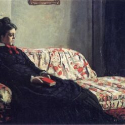 Claude Monet's Meditation, Madame Monet Sitting on a Sofa - Custom Oil Painting Reproduction from Dafen Village Artists