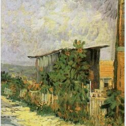 Authentic Vincent van Gogh Montmartre Path with Sunflowers, 1887, High-Quality Oil Painting from Dafen Village Artists