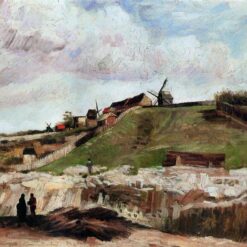 Original Vincent van Gogh Montmartre Quarry Windmills - Custom Hand-painted Oil Artwork by Dafen Village Artists