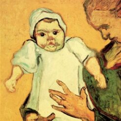 Hand-Painted Mother Roulin with Her Baby by Vincent van Gogh – 1888 Oil Painting Reproduction from Dafen Village