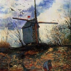Vintage French Landscape Oil Painting - Moulin de la Galette by Vincent van Gogh | Handmade Artwork from Dafen Village Studi