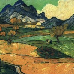 Dafen Village Studio Handcrafted Mount Gaussier with the Mas de Saint-Paul (1889) Oil Painting – Perfect for Home Decor