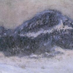 Beautiful Impressionist Mount Kolsaas in Misty Weather (1895) Oil Painting, Created by Dafen Village Master Artists