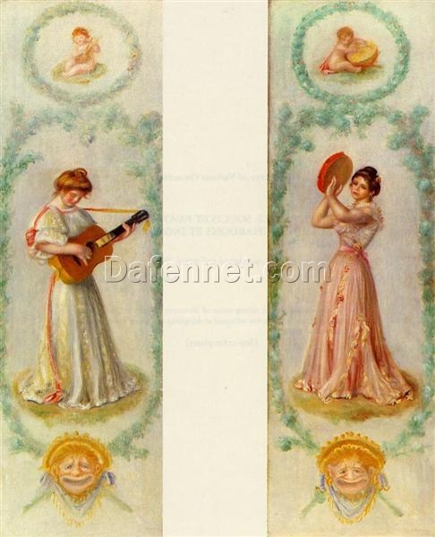 Pierre-Auguste Renoir “Music” (La Musique) c. 1895 – Oil Painting Reproduction – Hand-painted Masterpiece from Dafen Village