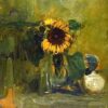 Piet Mondrian "Still Life with Sunflower" (1907) - Handcrafted Oil Painting on Canvas