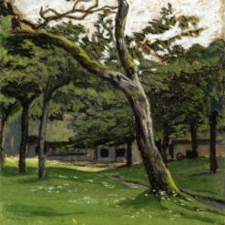 Norman Farm through the Trees (c.1886) - High-Quality Reproduction of Monet's Masterpiece, Custom Oil Painting from Dafen Village Studio