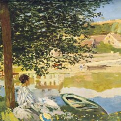 Claude Monet’s On the Bank of the Seine, Bennecourt (1868) – High-Quality Reproduction Oil Painting, Crafted by Dafen Village Artists
