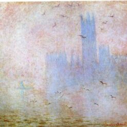 Beautiful Hand-Painted Oil Reproduction of Claude Monet's London Parliament (1905), Custom Art from Dafen Village