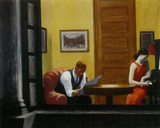 Room in New York” by Edward Hopper 1932 – Hand-Painted Oil Painting Reproduction | Fine Art Canvas from Dafen Village