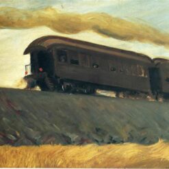 Buy Edward Hopper’s "Railroad Train" 1908 - Premium Oil Painting Reproduction | Custom Handcrafted Canvas Art