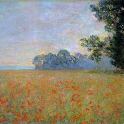 Claude Monet Oat and Poppy Field, 1890 – Stunning Custom Oil Painting Reproduction from Dafen Village Artists