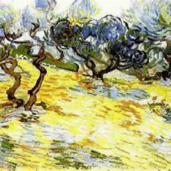 Olive Trees under Bright Blue Sky – Hand-Painted Oil Painting of Van Gogh's 1889 Masterpiece from Dafen Village Studio