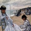 On the Beach at Trouville (1870-1871) by Claude Monet - Beautiful Handcrafted Impressionist Seascape, Perfect for Home Decor
