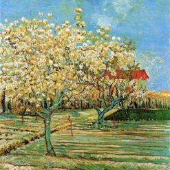 1888 Orchard in Blossom by Vincent van Gogh - Beautiful Floral Oil Painting for Living Room, Hand-painted by Dafen Village Artists