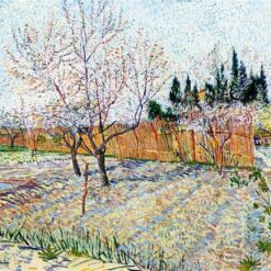Buy Orchard with Peach Trees in Blossom (1888) by Vincent van Gogh – Hand-Painted Canvas Art from Dafen Village Studio